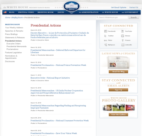 White House Executive Order in Spanish on briefing page.png